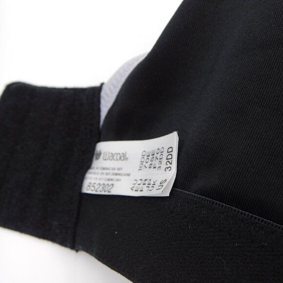 Wacoal Kerri Wirefree Sports Bra | Black & Gray | Athleisure Gym | NWT | 32DD - Picture 7 of 8